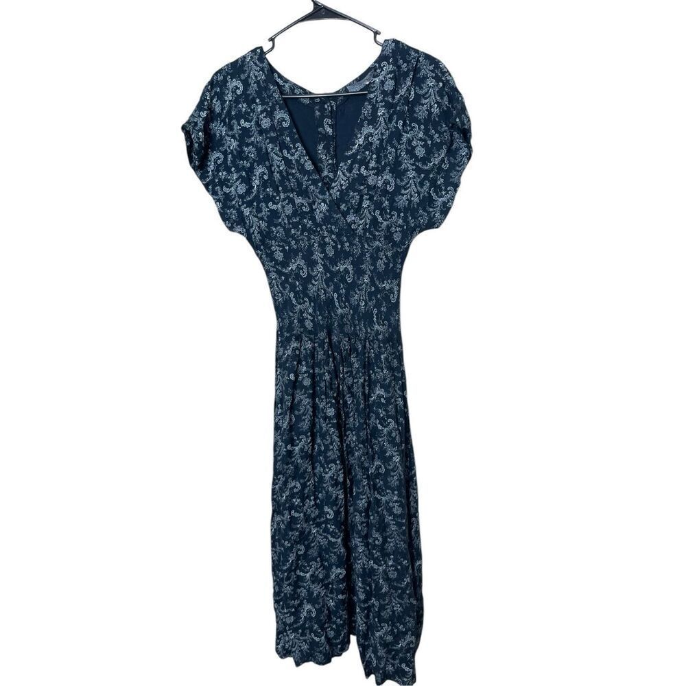 Vintage All That Jazz 90s Black Floral Print‎ Maxi Dress Size XS/S